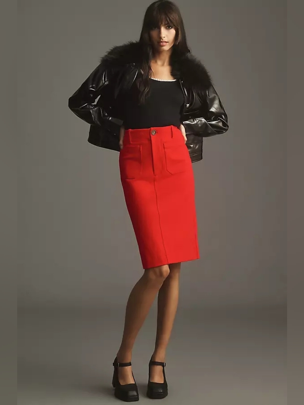 Anthropologie Maeve Skirt in The Colette Red‎